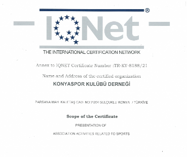 Konyaspor The International certification network