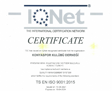 Konyaspor The international certification network